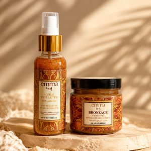 Huile pailletée & Crème bronzante - Emma